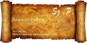 Szeicz Petra névjegykártya
